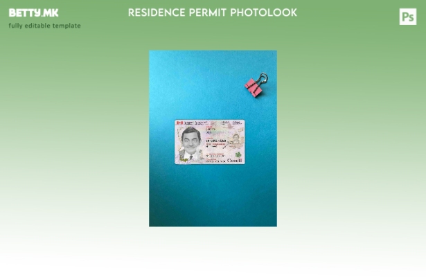 модерен стил на Канада верзија на картичка со постојан жител photolook шаблон ФР